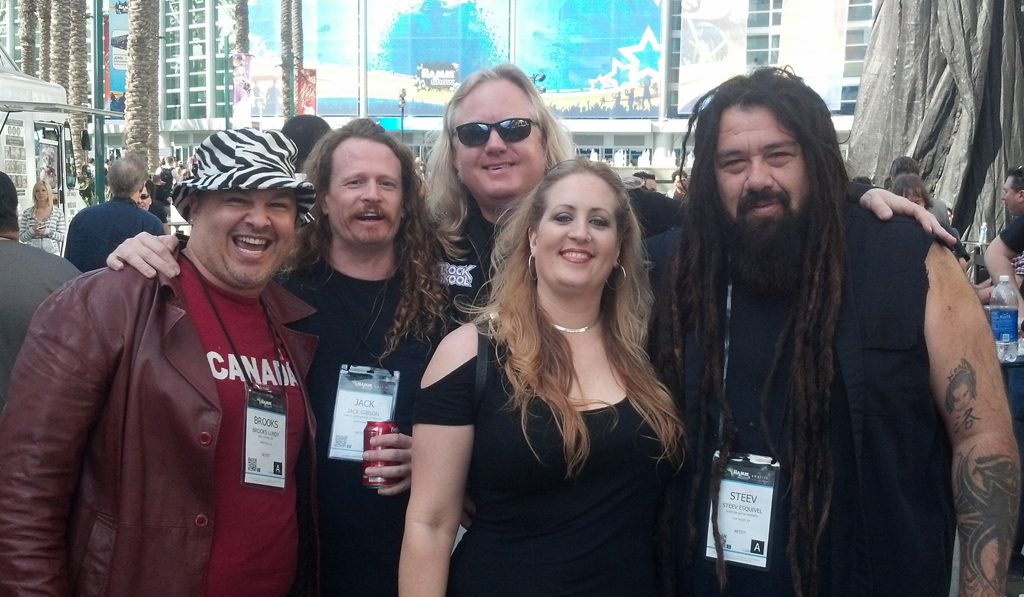 Randy Monroe with Brooks Lundy, Jack Gison (Exodus), Steev (Defiance/Skinlab/Dedvolt) & Alison Esquival 